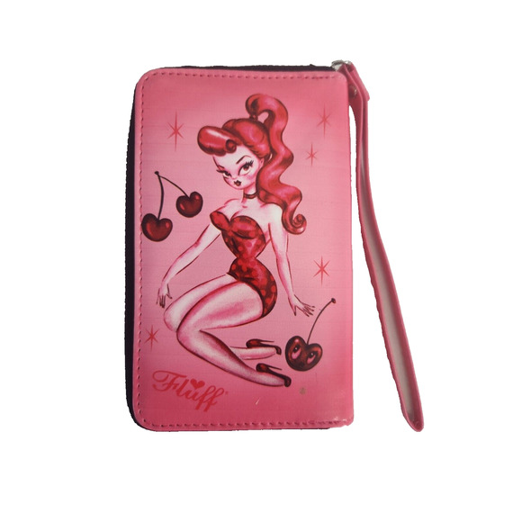 Fluff Wristlet Cherry Pinup - New - Picture 1 of 4